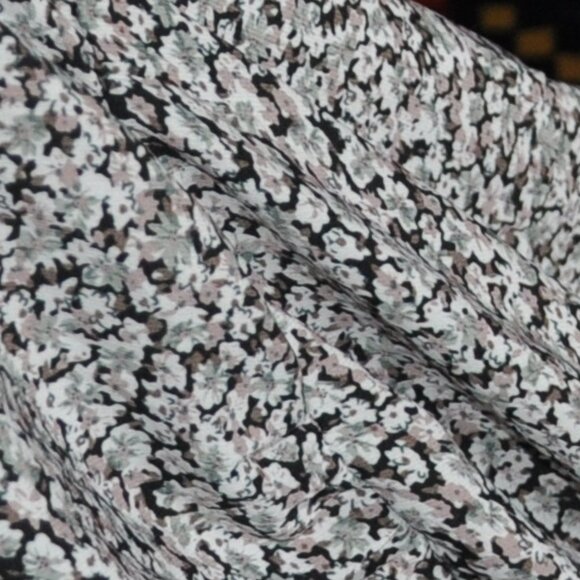 Big Hit Calico Floral Prairie Skirt Tiered Ruffle High Low Maxi Hippie Boho S - Picture 6 of 7